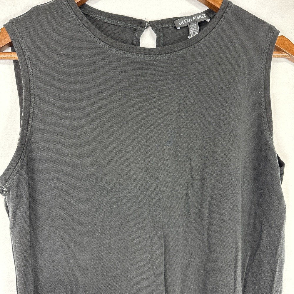 Eileen Fisher Womens S/P Black Sleeveless Dress‎ Casual Career Flowy